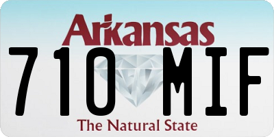 AR license plate 710MIF