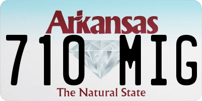 AR license plate 710MIG