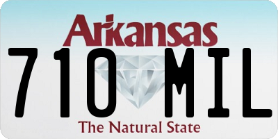AR license plate 710MIL