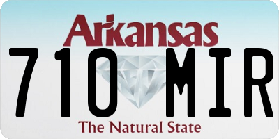 AR license plate 710MIR