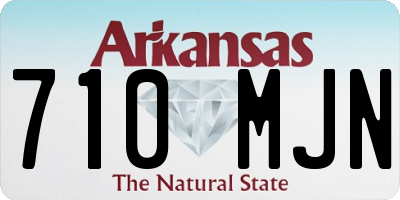 AR license plate 710MJN