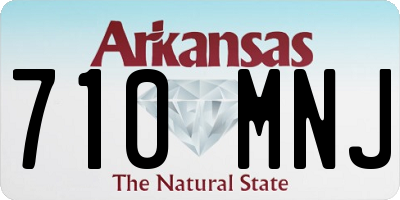 AR license plate 710MNJ