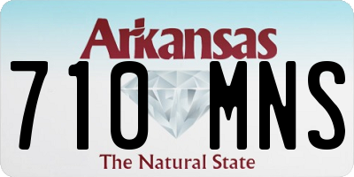 AR license plate 710MNS