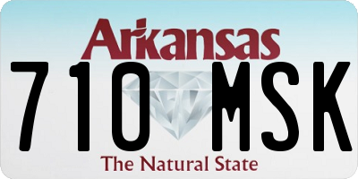 AR license plate 710MSK