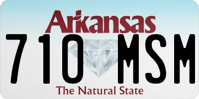 AR license plate 710MSM