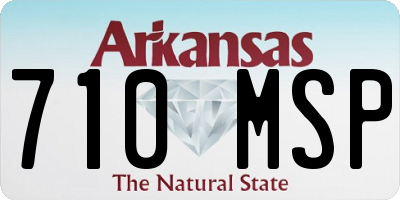 AR license plate 710MSP