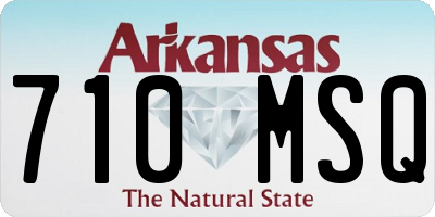 AR license plate 710MSQ