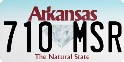 AR license plate 710MSR