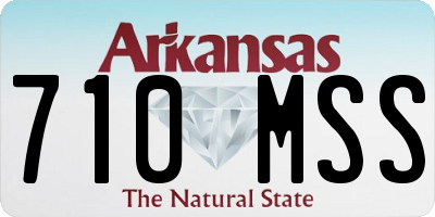 AR license plate 710MSS