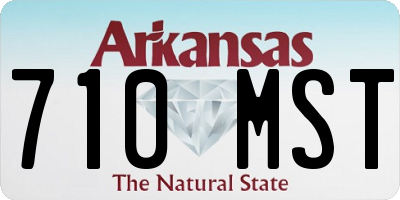 AR license plate 710MST