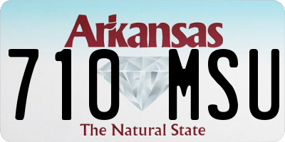 AR license plate 710MSU
