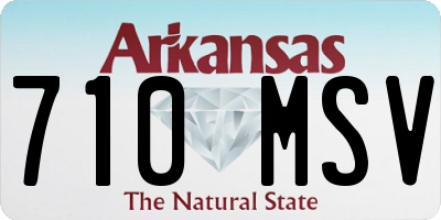 AR license plate 710MSV