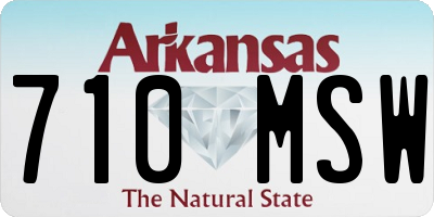 AR license plate 710MSW