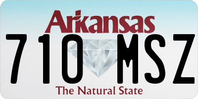 AR license plate 710MSZ