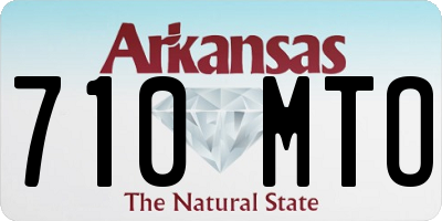 AR license plate 710MTO