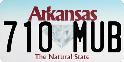 AR license plate 710MUB