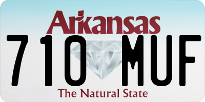 AR license plate 710MUF