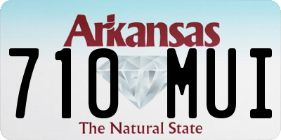 AR license plate 710MUI