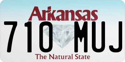 AR license plate 710MUJ