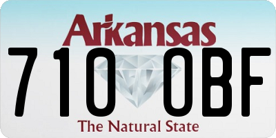 AR license plate 710OBF