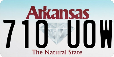 AR license plate 710UOW