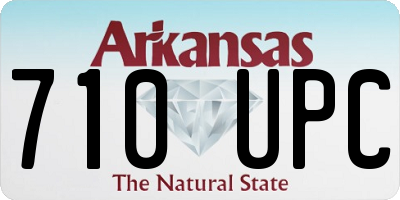 AR license plate 710UPC