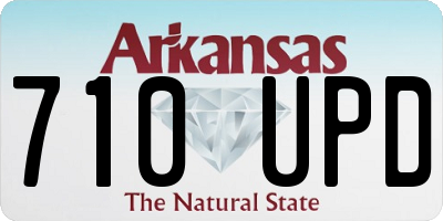 AR license plate 710UPD