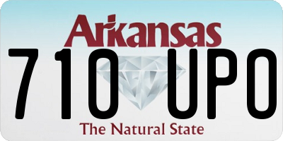 AR license plate 710UPO