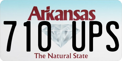 AR license plate 710UPS