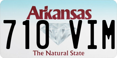 AR license plate 710VIM