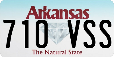AR license plate 710VSS