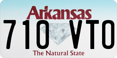 AR license plate 710VTO