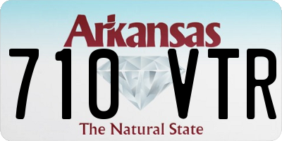 AR license plate 710VTR