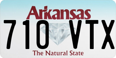 AR license plate 710VTX