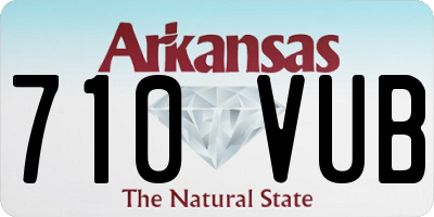AR license plate 710VUB
