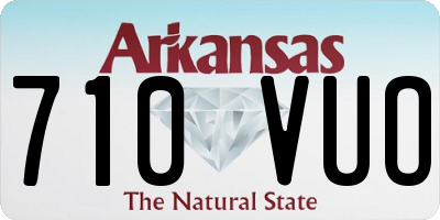 AR license plate 710VUO