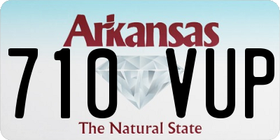 AR license plate 710VUP