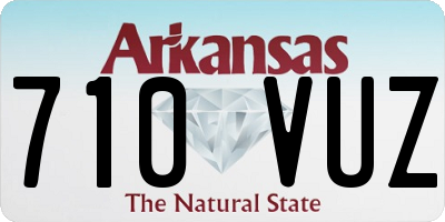 AR license plate 710VUZ