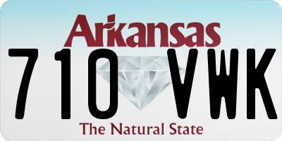 AR license plate 710VWK