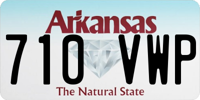 AR license plate 710VWP