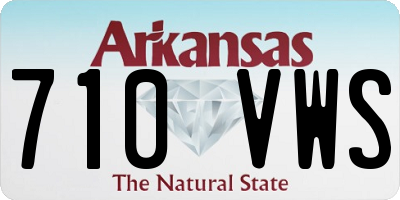 AR license plate 710VWS