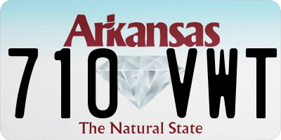 AR license plate 710VWT