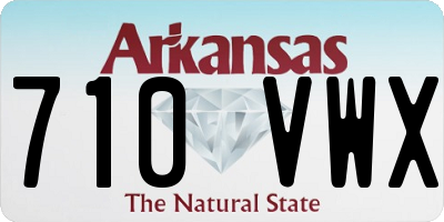 AR license plate 710VWX