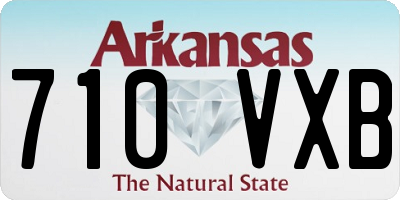 AR license plate 710VXB