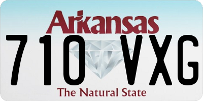 AR license plate 710VXG