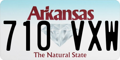 AR license plate 710VXW