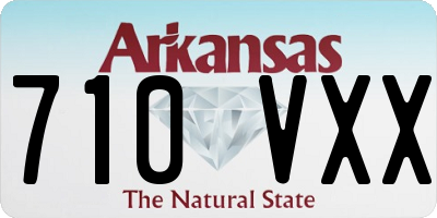 AR license plate 710VXX