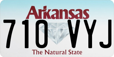 AR license plate 710VYJ