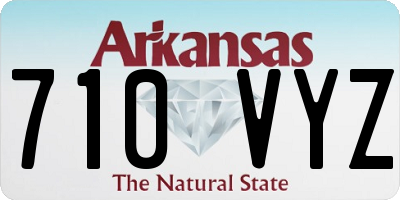 AR license plate 710VYZ
