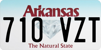 AR license plate 710VZT
